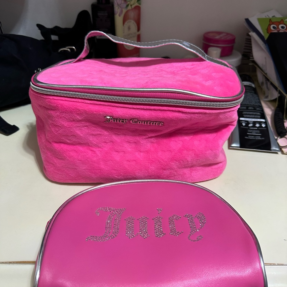 Juicy Couture Hot Pink Cosmetic Bag Duo